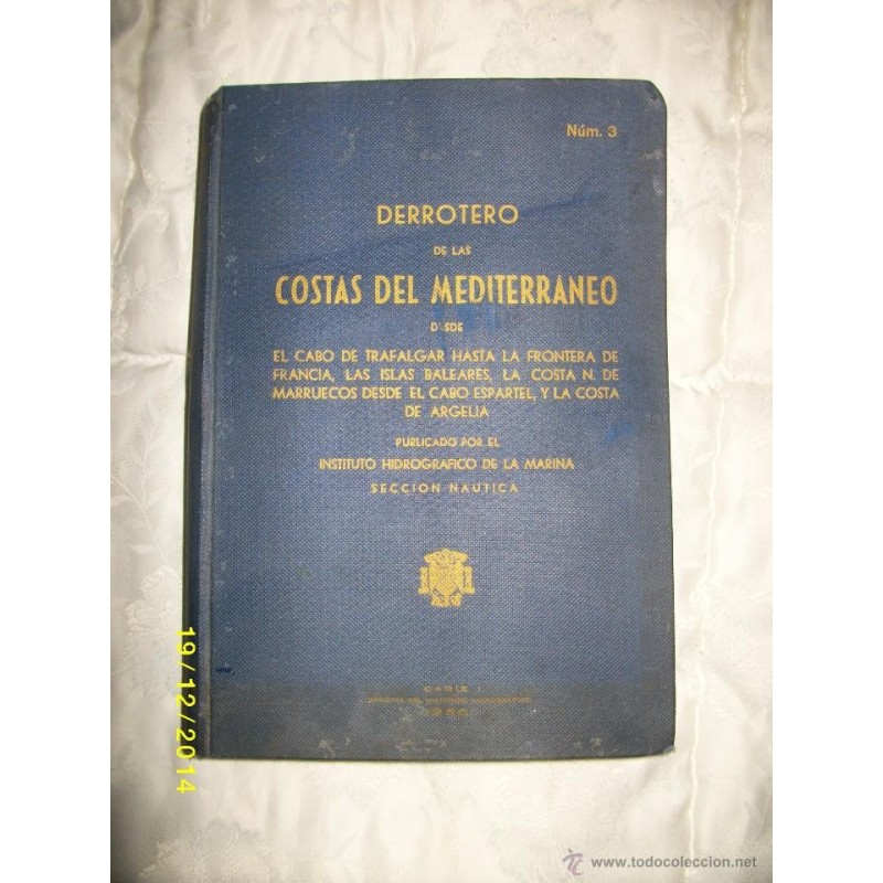 DERROTERO DE LAS COSTAS DEL MEDITERRANEO Nº 3 1956