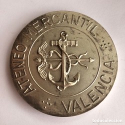 MEDALLA PLATA CONMEMORATIVA CENTENARIO ATENEO MERCANTIL DE VALENCIA 1879-1979.