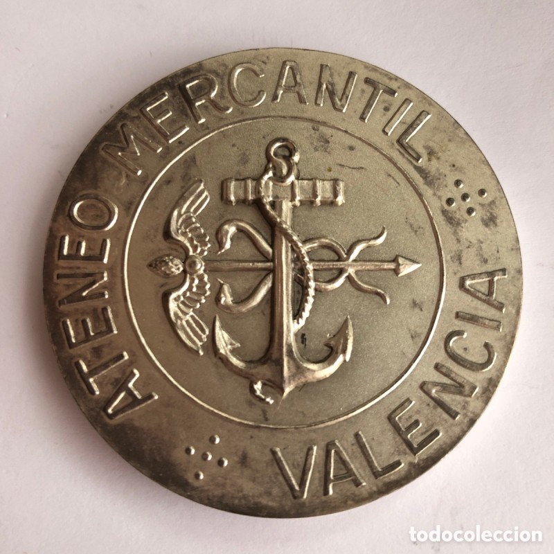 MEDALLA PLATA CONMEMORATIVA CENTENARIO ATENEO MERCANTIL DE VALENCIA 1879-1979.