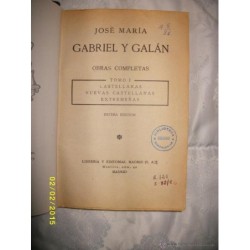 GABRIEL Y GALAN OBRAS COMPLETAS TOMO I 1928