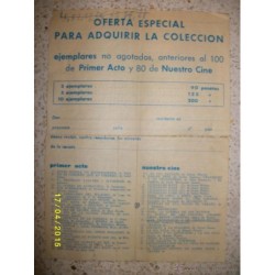 PRIMER ACTO 30 REVISTAS DE TEATRO