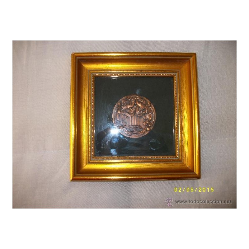 MEDALLA XXV ANIVERSARIO DE LA FUNDACION DE LA CORAL POLIFONICA VALENTINA 1942-1967 ENMARCADA