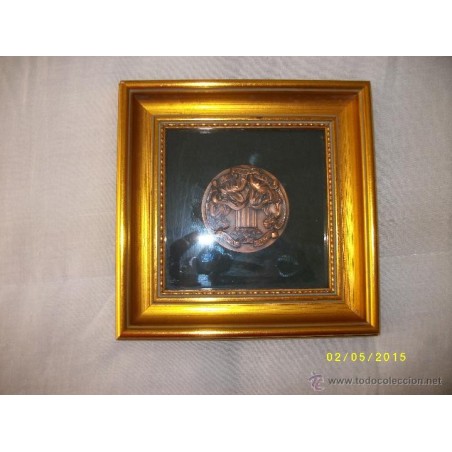 MEDALLA XXV ANIVERSARIO DE LA FUNDACION DE LA CORAL POLIFONICA VALENTINA 1942-1967 ENMARCADA