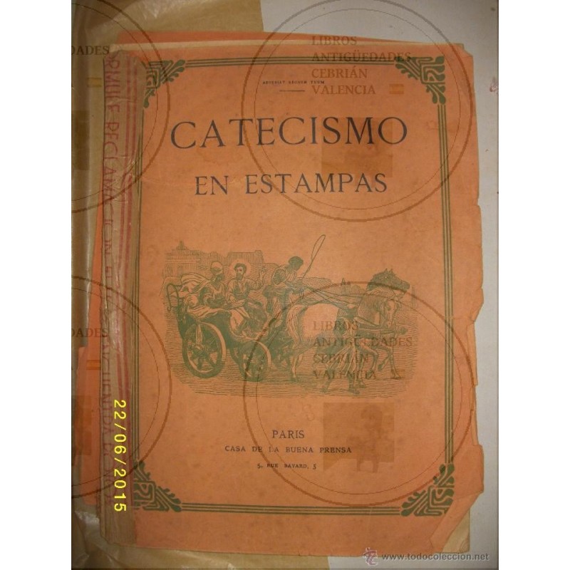 CATECISMO EN ESTAMPAS 70 GRABADOS EN NEGRO CON EXPLICACION PARIS ORIGINAL CATECISMO EN ESTAMPAS 70 GRABADOS EN NEGRO CON EXPLICACION PARIS ORIGINAL