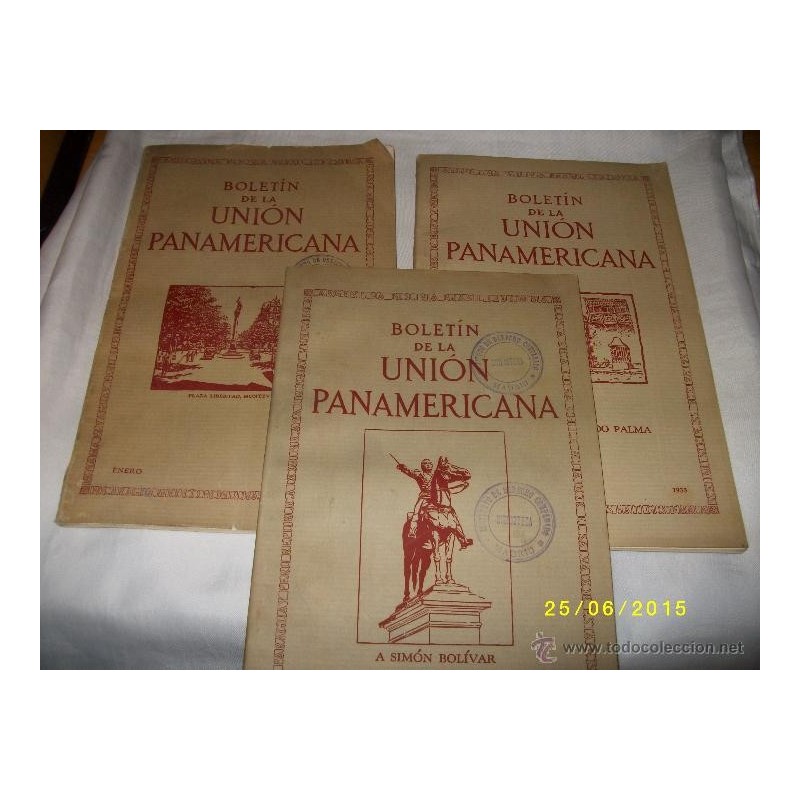 BOLETIN DE LA UNION PANAMERICANA TRES NUMEROS 1933
