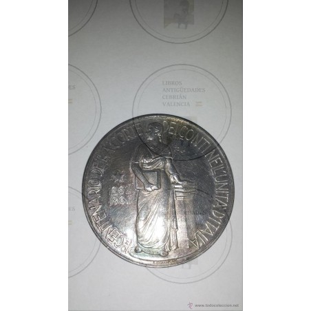 MEDAGLIA-MEDALLA- 1°CENTENARIO DELLA CORTE CONTI ITALIA 1862-1962- ARGENTO.
