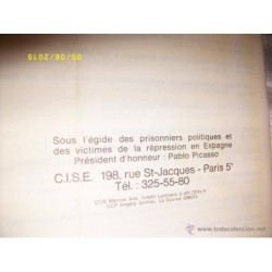 RELACION PRISIONEROS POLITICOS EN ESPAÑA 1974 EMITIDAS POR C.I.S.E PARIS