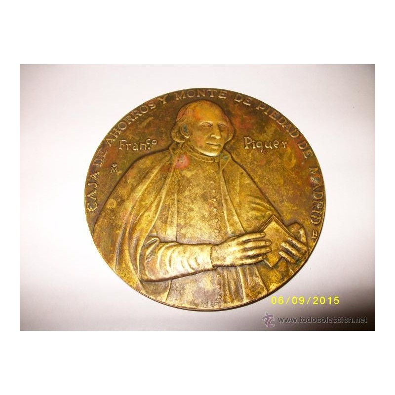 CENTENARIO CAJA DE AHORROS Y MONTE PIEDAD DE MADRID- FRANCO PIQUER- SELLO CASA REAL -1702-2002.