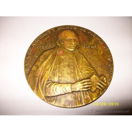 CENTENARIO CAJA DE AHORROS Y MONTE PIEDAD DE MADRID- FRANCO PIQUER- SELLO CASA REAL -1702-2002.