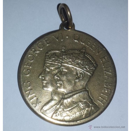 MEDAL TO COMMEMORATE THE CORONATION OF KING GEOrGE VI AND QUEEN ELISABETH 1937-MEDALLA.