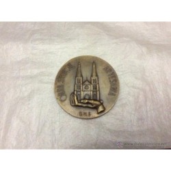 MEDALLA BRONCE -OBRA SINDICAL ARTESANOS INVÁLIDOS EXPOSICIÓN NACIONAL- 1958.