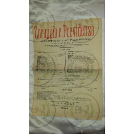 CORAGGIO E PREVIDENZA REVISTA TECNICA DE BOMBEROS ITALIANA AÑO 1902