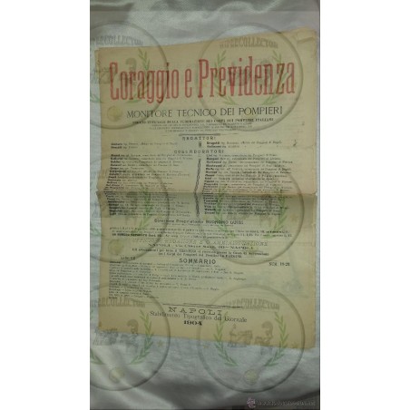 CORAGGIO E PREVIDENZA REVISTA TECNICA DE BOMBEROS ITALIANA AÑO 1904