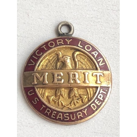 VICTORY LOAN US TREASURY DEPT.-MERIT-MEDALLA-MEDAL-RARA.