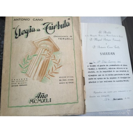 ELEGÍA A TURBULA. DEVOCIONARIO DE TERUEL 1941