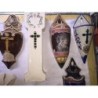 ARTESANÍA. CERÁMICA MANISERA DEL SIGLO PASADO EXCLUSIVOS HECHO A MANO. COLECCIÓN FLOREROS.
