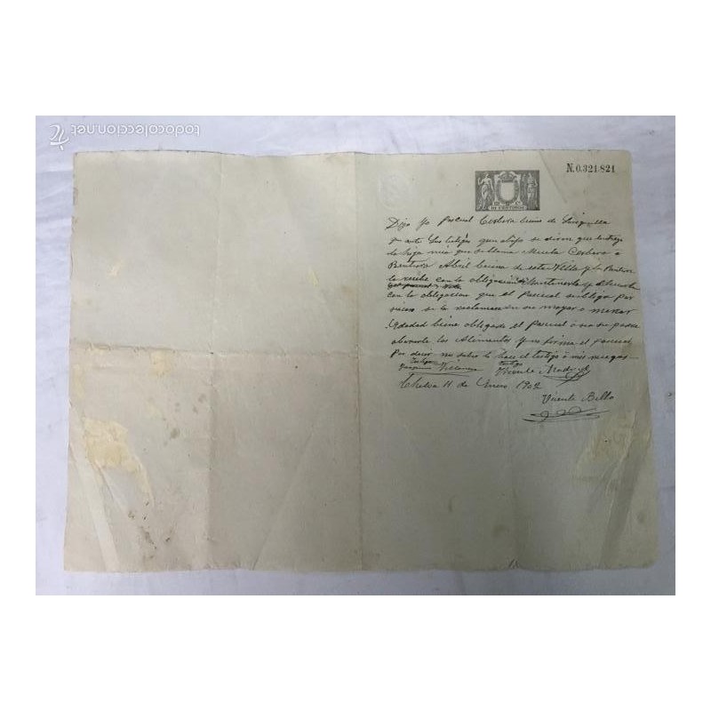 DOCUMENTO DONACIÓN DE HIJA. VALENCIA 1902. DOCUMENTO DONACIÓN DE HIJA. VALENCIA 1902.