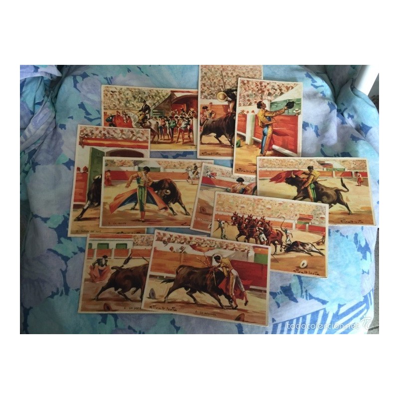 COLECCIÓN 10 POSTALES TAUROMAQUIA PABLO DÜMMATXEN.