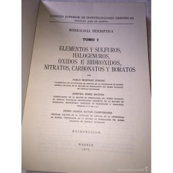 MINERALOGÍA DESCRIPTIVA TOMOS I Y II. CONSEJO SUPERIOR DE INVESTIGACIONES CIENTÍFICAS.