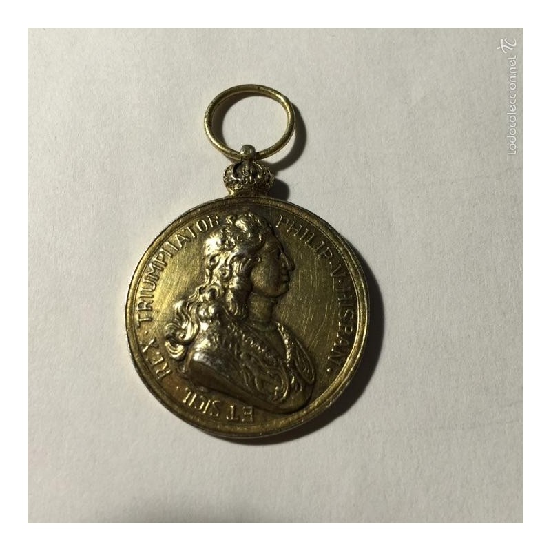 ANTIGUA MEDALLA DE PLATA DORADA-ASALTO DE BRIHUGA Y BATALLA DE VILLAVICIOSA 1910 .
