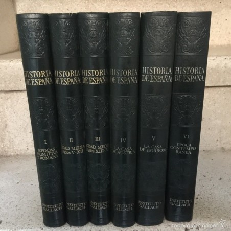 HISTORIA DE ESPAÑA. QUINTA EDICIÓN. AÑO 1973.Editor: Instituto Gallach de Librería y Ediciones.