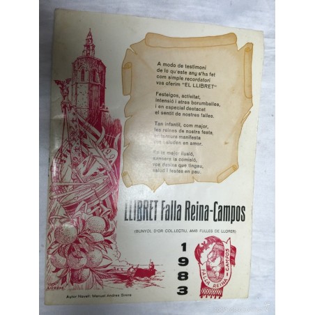 BUNYOL. LLRIBRET FALLA REINA-CAMPOS. AÑO 1989.