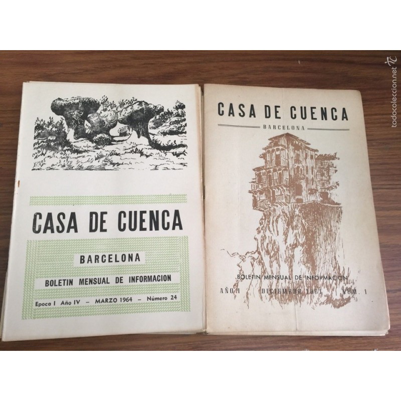 CUENCA. CASA DE CUENCA. BARCELONA. BOLETÍN MENSUAL DE INFORMACIÓN. 48 NUNEROS.