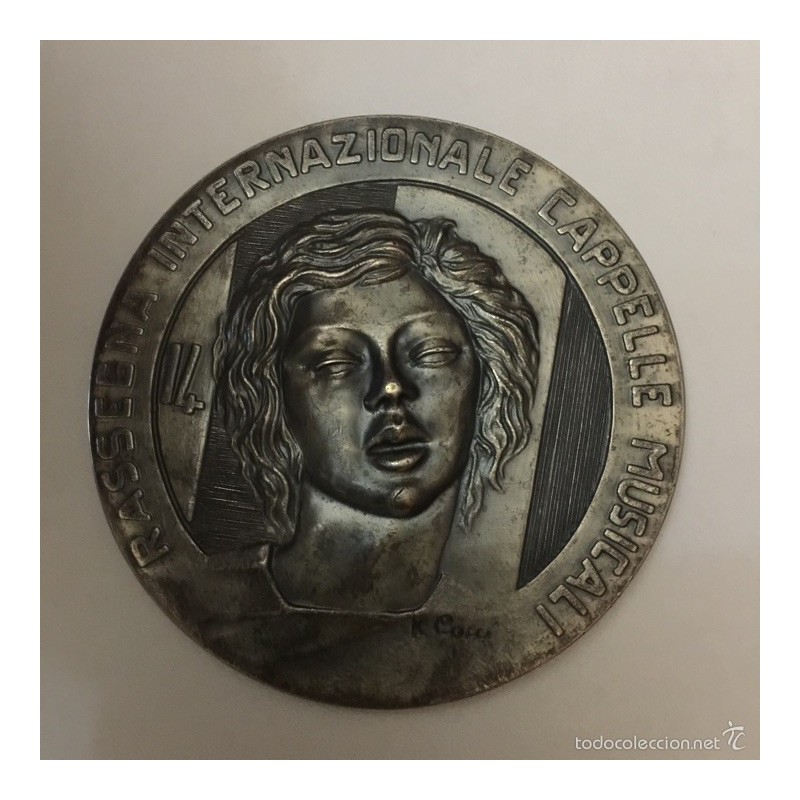 ITALIA-RASSEGNA INTERNAZIONALE CAPPELLE MUSICALI 14ª-LORETO APRILE 1974-MEDALLA ITALIANA.