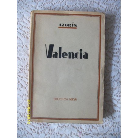 AZORIN VALENCIA. BIBLIOTECA NUEVA AÑO 1941.