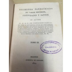 SERMONES PANEGIRICOS. TOMOS II Y III. AÑO 1810.