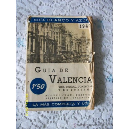 GUIA DE VALENCIA BLANCO Y AZUL 1942