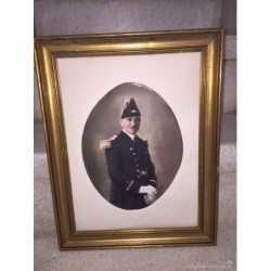FOTOGRAFÍA MILITAR ANTIGUA. ENMARCADA.FIRMADA.
