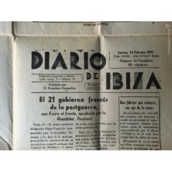 IBIZA. DIARIO DE IBIZA. 24 FEBRERO 1955. N°18.806.