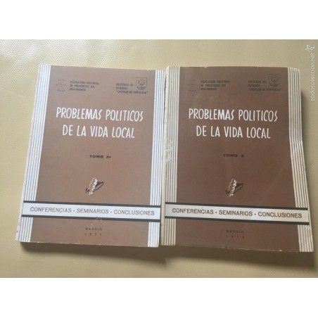 PROBLEMAS POLÍTICOS DE LA VIDA SOCIAL. TOMO X Y XI. PEÑISCOLA.