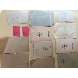 FALANGE ESPAÑOLA. SERVICIO SOCIAL-RECIBOS, CUOTAS, TARJETAS Y DOCUMENTOS. AÑOS 40.