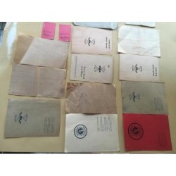 FALANGE ESPAÑOLA. SERVICIO SOCIAL-RECIBOS, CUOTAS, TARJETAS Y DOCUMENTOS. AÑOS 40.