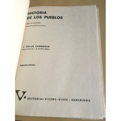 HISTORIA DE LOS PUEBLOS. 2ª EDICIÓN. EDITORIAL VICENS VIVES. AÑO 1961.