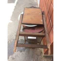 MUEBLE DE LAVABO CON ESPEJO DEL SIGLO XIX. ORIGINAL.