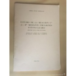 ESTUDIÓ DE LA REACCIÓN C12 MEDIANTE EMULSIONES FOTONUCLEARES. TESIS DOCTORAL. 1960-1961