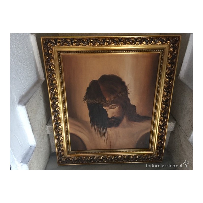 JESUCRISTO. OLEO SOBRE LIENZO.ENMARCADO.