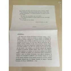 FRENTE DE JUVENTUDES. LECCIÓN DEL DÍA DEL DOLOR. AÑO 1954.