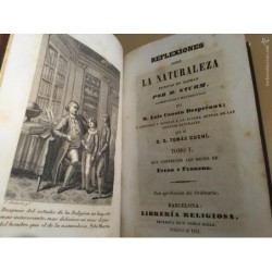REFLEXIONES SOBRE LA NATURALEZA. LIBRERÍA RELIGIOSA. 5 TOMOS. FALTA TOMO 6. AÑO 1851.