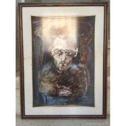 NUNZIO PAPOTTO. ÓLEO ORIGINAL SOBRE CARTÓN FIRMADO POR AUTOR. ENMARCADO EN CRISTAL.