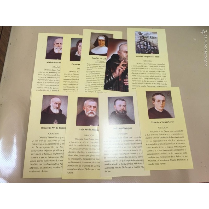 GUERRA CIVIL ESPAÑOLA. RECORDATORIOS DE MÁRTIRES AMIGONIANOS EJECUTADOS GUERRA CIVIL ESPAÑOLA. 1936. GUERRA CIVIL ESPAÑOLA. RECORDATORIOS DE MÁRTIRES AMIGONIANOS EJECUTADOS GUERRA CIVIL ESPAÑOLA. 1936.