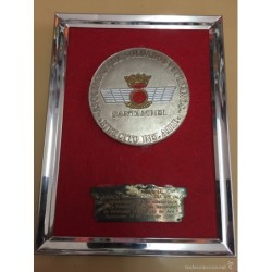 EJERCITO DEL AIRE.SR. GENERAL DON IGNACIO MANUEL QUINTANA ARÉVALO. PLACA CONMEMORATIVA. SANTANDER.