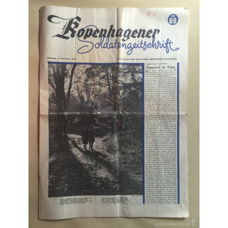 SEGUNDA GUERRA MUNDIAL. DIARIO ALEMÁN. ROPENHAGENER. AÑO 1941. SEGUNDA GUERRA MUNDIAL. DIARIO ALEMÁN. ROPENHAGENER. AÑO 1941.