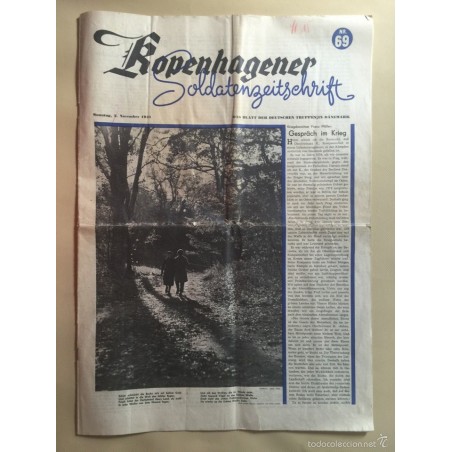 SEGUNDA GUERRA MUNDIAL. DIARIO ALEMÁN. ROPENHAGENER. AÑO 1941.