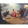 ÓLEO SIGLO XVIII PRINCIPIOS XIX. FIRMADO A. ORTIZ. PARA RESTAURAR.