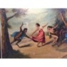 ÓLEO SIGLO XVIII PRINCIPIOS XIX. FIRMADO A. ORTIZ. PARA RESTAURAR.