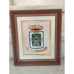 CALPE. ESCUDO HERÁLDICO ARTESANAL EN PORCELANA ESMALTADA 900 °